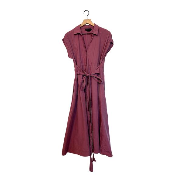 Hatch Maternity 'The Silvina' Purple Cotton Midi Dress - Picture 2 of 4